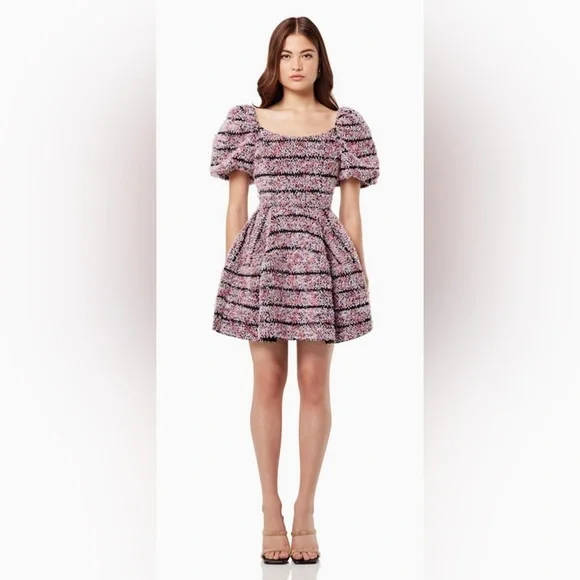 Elliatt Kitsch Mini Dress Pink Multi Size Small NWT - Picture 2 of 3